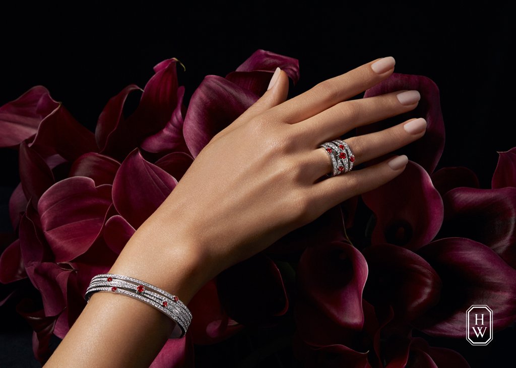 HarryWinston's tweet photo. Delicate ruby creations for a touch of luxury this #WinstonFall. Discover: https://t.co/qNA0rMgUmR #HarryWinston https://t.co/jSO0xXBVo6