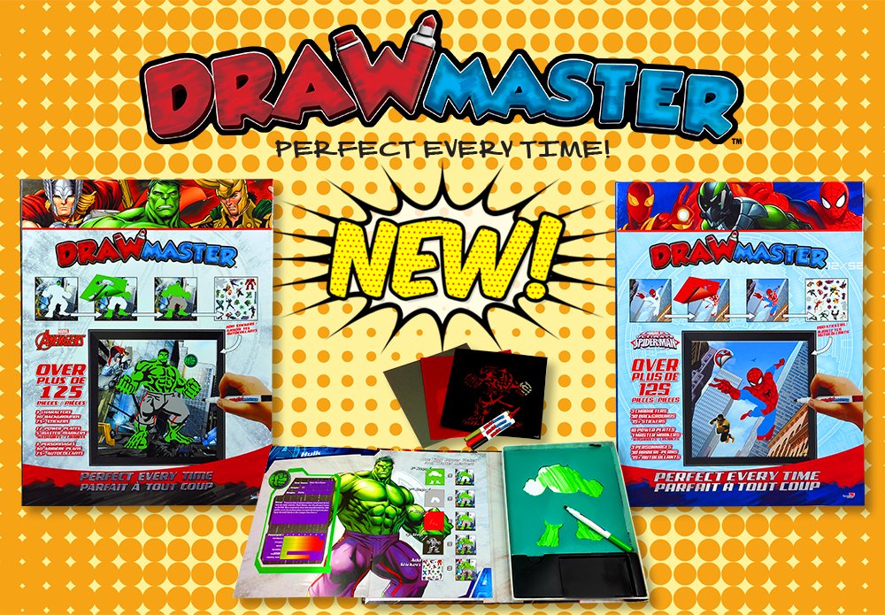 Imports_Dragon's tweet photo. Draw your favourite #Marvel superhero perfectly every time! 👨🎨🎨 #Drawmaster is OUT NOW 👉 https://t.co/prmDjf7Hwa https://t.co/8Tc8K7UxCZ