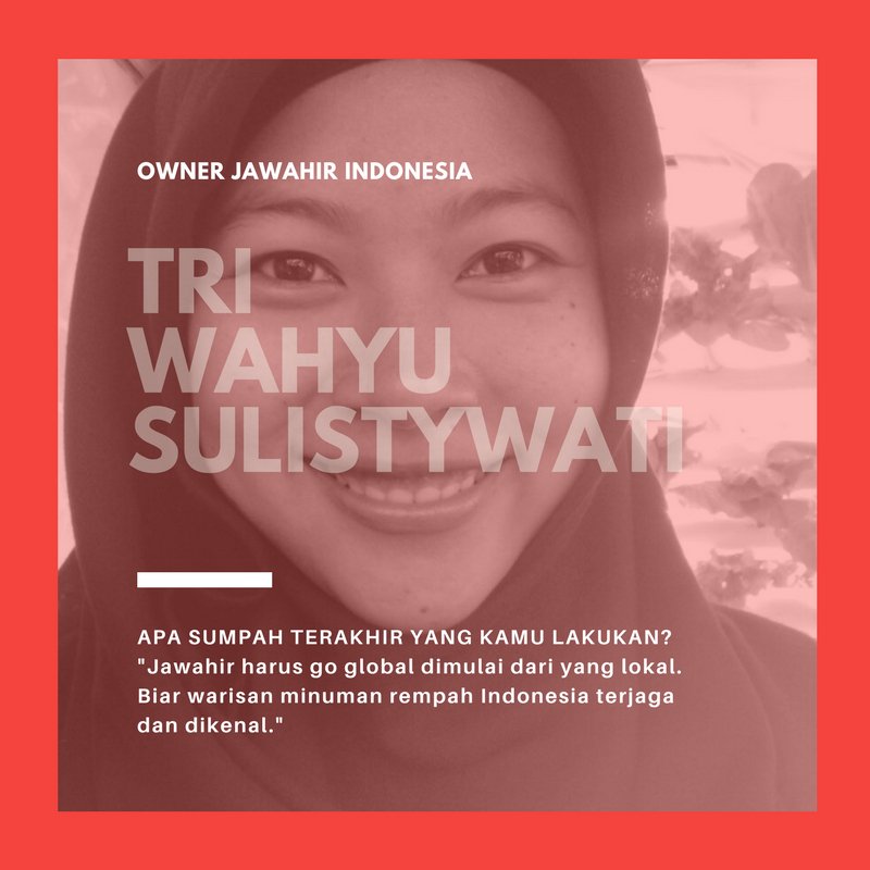 Kenalan yuk sm #PEMUDAZAMANNOW yg akan jd #PEMIMPINZAMANTOMORROW

Tri Wahyu Sulistyawati - Owner Jawahir Indonesia 
facebook.com/photo.php?fbid…