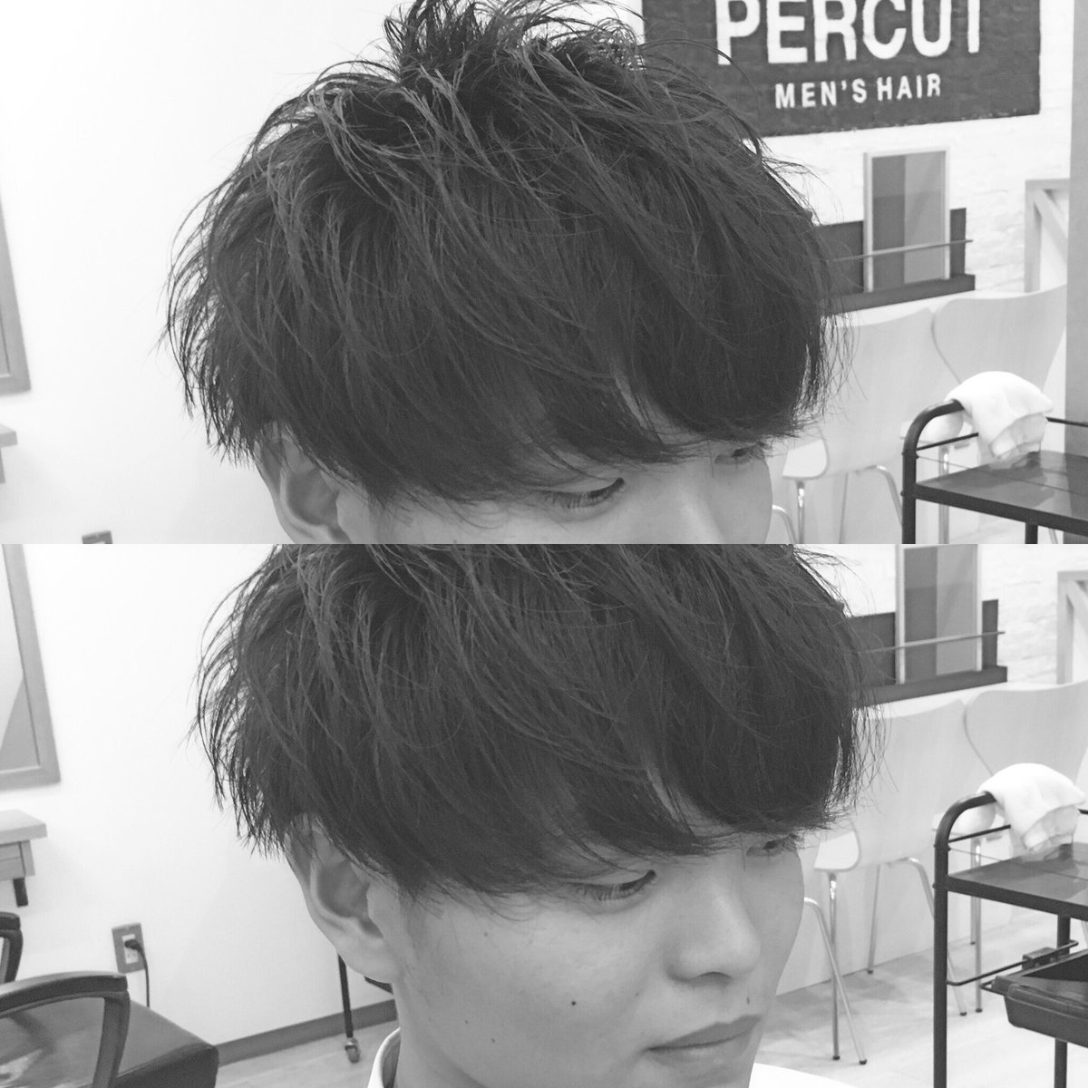 宇田川健人 Percut パーカット Twitterren Mash カット メンズカット メンズスタイル 髪型 メンズ髪型 メンズヘアースタイル マッシュ ツーブロック 束感 刈り上げ 黒髪 撮影 美容室 美容院 美容師 新宿