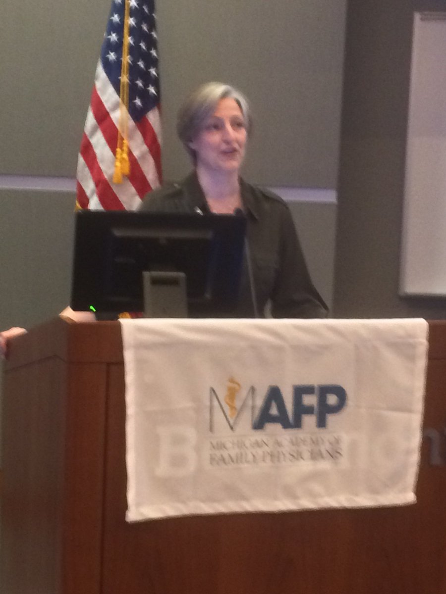 MIFamilyDocs's tweet photo. Hearing from @Jen_Aloff at #MiFFM about the value of #MedStudents getting involved in @aafp and MAFP early and often #FamilyMedicineStrong https://t.co/KHk762SDwu