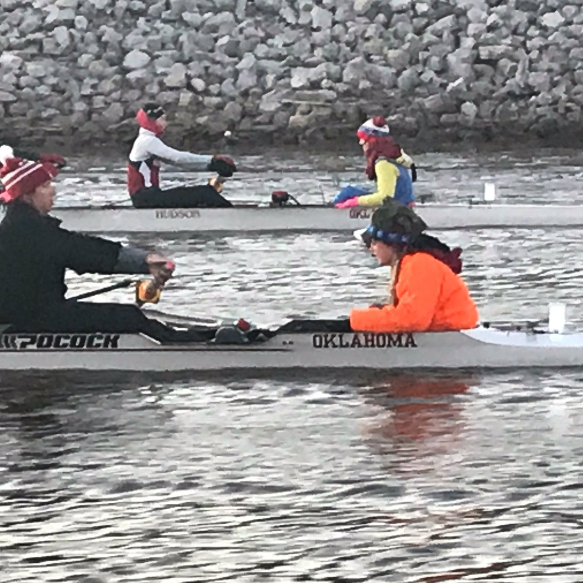 OU_Rowing's tweet photo. A pumpkin and a minion cox our boats 🎃 #itseffective #halloweenrow https://t.co/XYdeCd7UDU