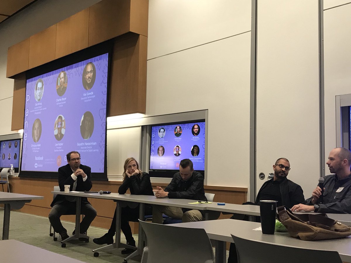 PsychNoah's tweet photo. Emerge symposium on virtual reality in basement of @theWondry at Vanderbilt #emerge2017 with @oculus @ChristinaHeller @yoblackbox https://t.co/o7KPMFeWfn