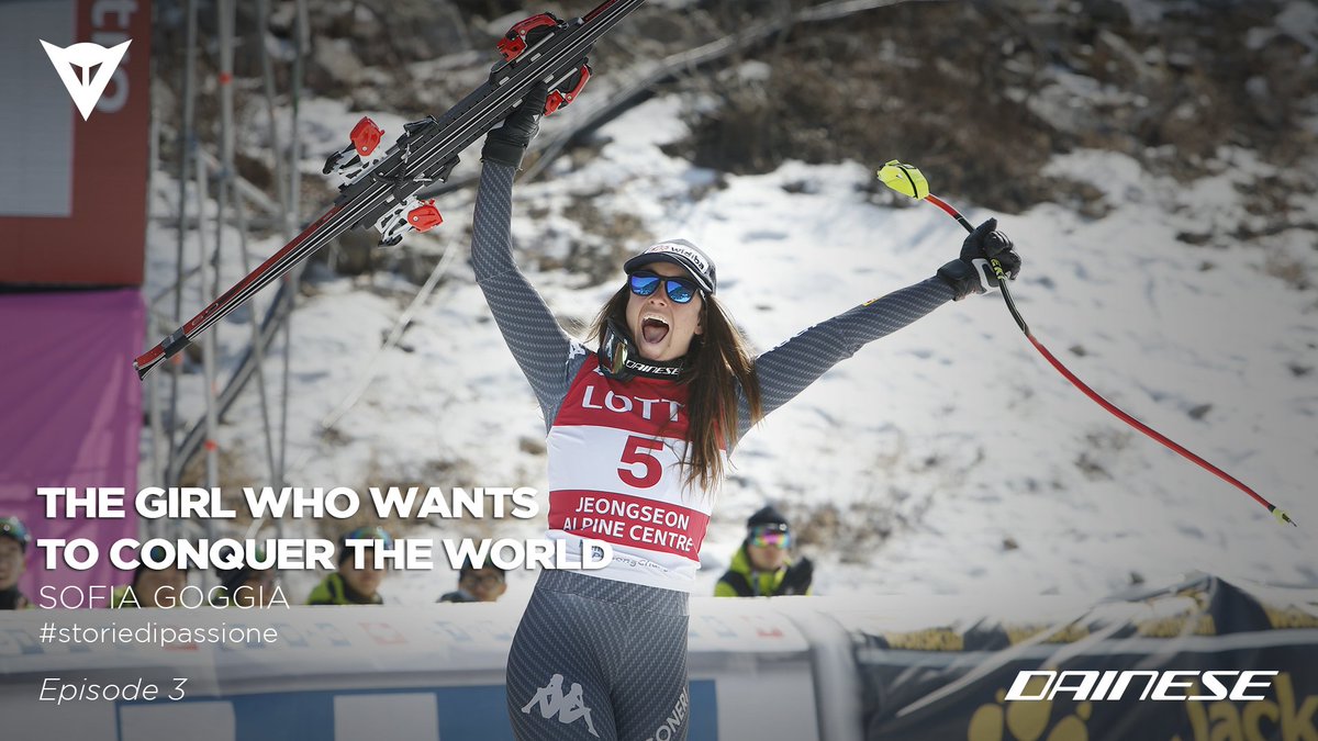 dainese's tweet photo. You need passion to achieve your goals, just like @goggiasofia: https://t.co/PpmQe4oNkp #dainesewinter #storiedipassione #115yearsofpassion https://t.co/4bV97cA8Vn