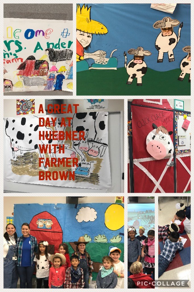 A great day at Huebner with farmer brown #piccollage <a href="/huebnerhuskies/">Huebner Elementary</a> @happytobeahus piccollage.com/_ziSenm4d