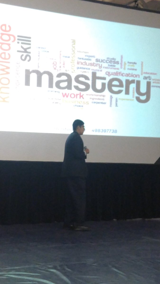 horizonmshawks's tweet photo. HMS 8th grader, Gabriel Hurtado, presents to Clint educators at #TLE2017 Great job! @HMShawks_CISD @Cvillalobos_AP https://t.co/2dNTJJKIVf