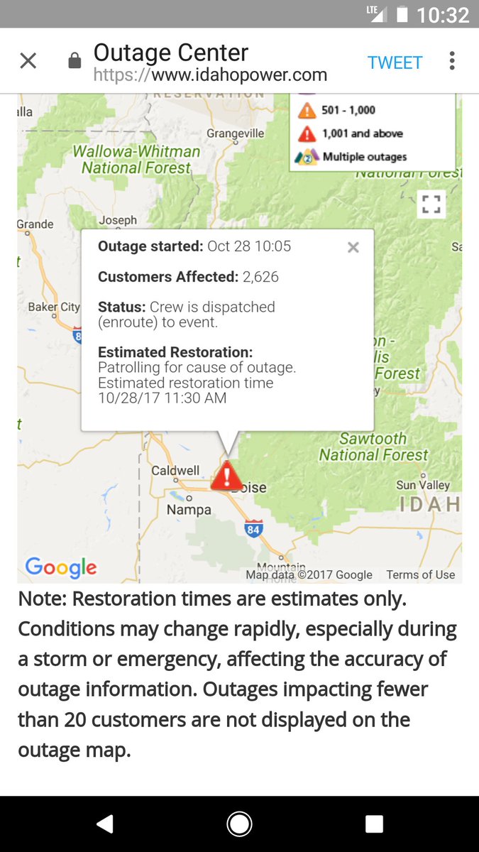 averageamy's tweet image. Power out for 2,000+ homes in Boise Bench area (via @idahopower). Happened while I was watching #StrangersThings2  Coincidence? Hmmm...