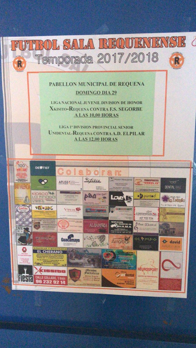 MakoF1's tweet photo. 📅domingo 29
⏰12.00h
🏆1 provincial senior
⚽️#unidental #cfsrequena vs #elpilar https://t.co/v55DVOlkfQ