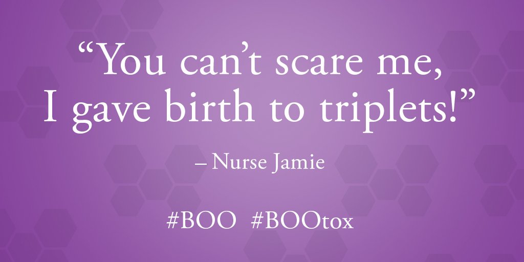 NurseJamieLA's tweet image. 👻&quot;You can&apos;t scare me, I gave birth to triplets!&quot; 😂#NoFear #BOOtox #BOO #staybeautiful #HappyHalloweenBabes 🎃 #HappyHalloween
