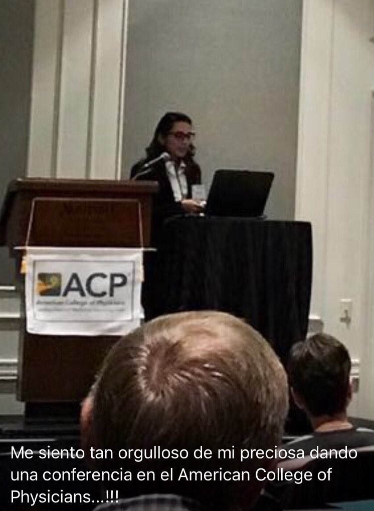 fadelcam's tweet photo. Mi Preciosa presentando un caso en el American College of Physicians...!!!! https://t.co/hQb01CjW8x