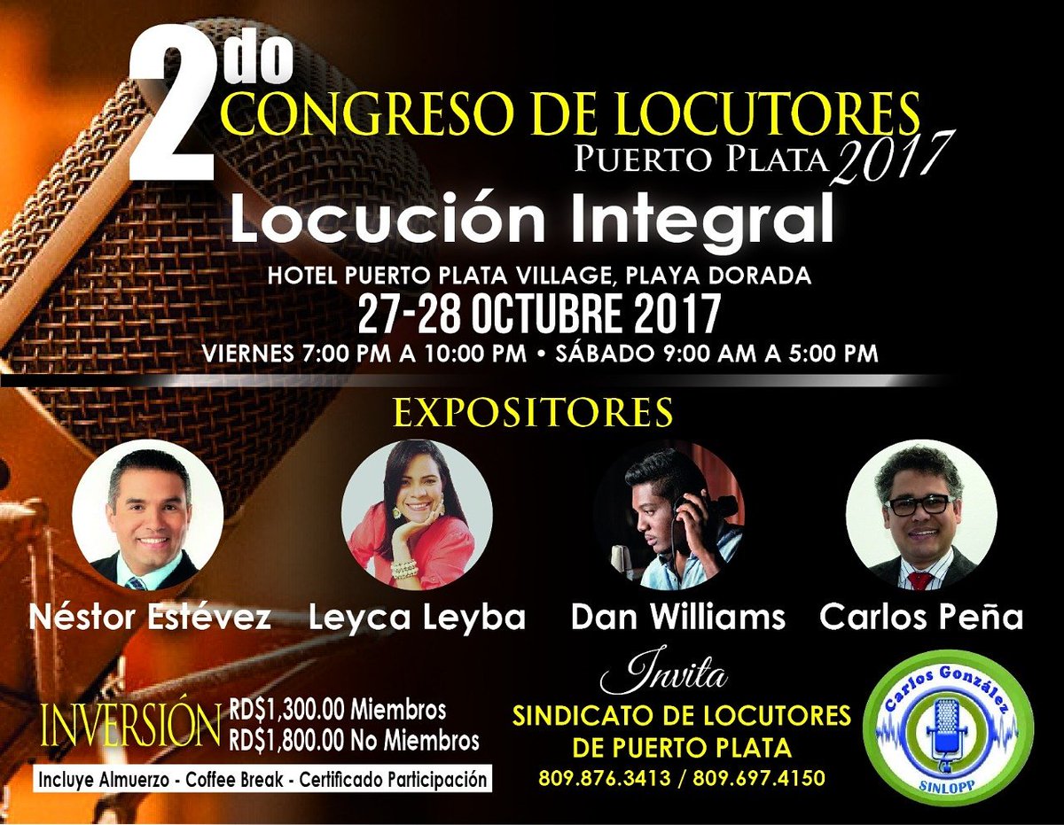 LeycaRadio's tweet photo. Gracias al Sindicato de locutores de Puerto Plata. Fue un honor acompañarles! https://t.co/upjnhjUUOs