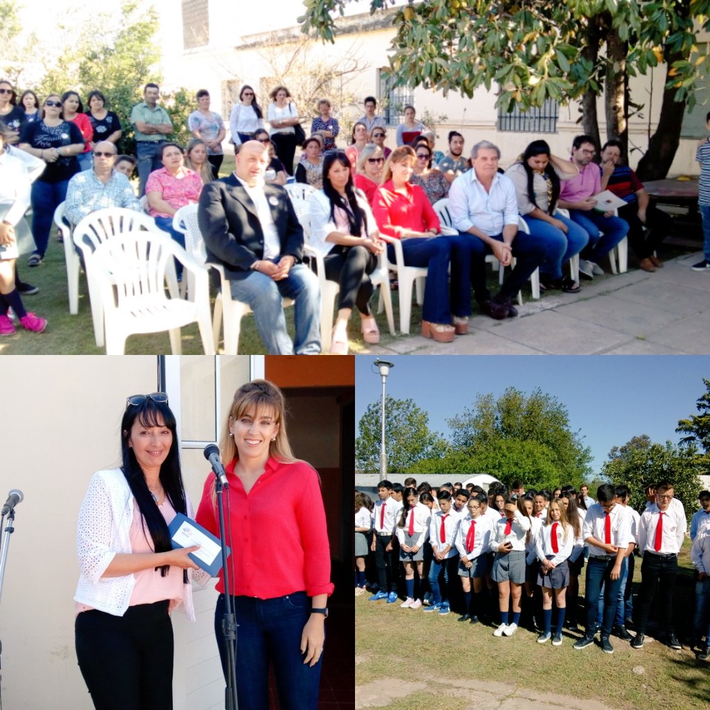 nanu_9's tweet photo. La Legisladora @RCuassolo presente en su I.P.E.A 231 de Las Junturas junto al ministro de agricultura @SergioBussoOK IV exposición rural https://t.co/dOwwfIGtDm