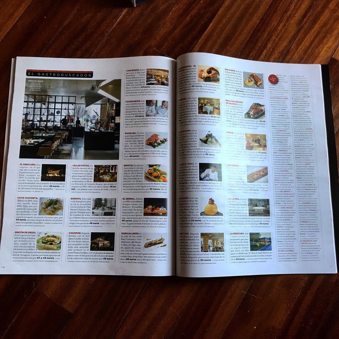 mfguada's tweet photo. Son 70 los restaurantes españoles con #EstrellaMichelin con menús por 60 o menos de 60€ #Gastrobuscador en #GranInviernoFS @fueradeserie 🤓🖋 https://t.co/xokLOxbWDV