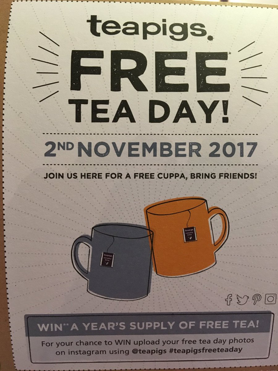 delicafechilli's tweet photo. C u Thursday for a free cuppa @teapigs https://t.co/BbKhPij0Fp