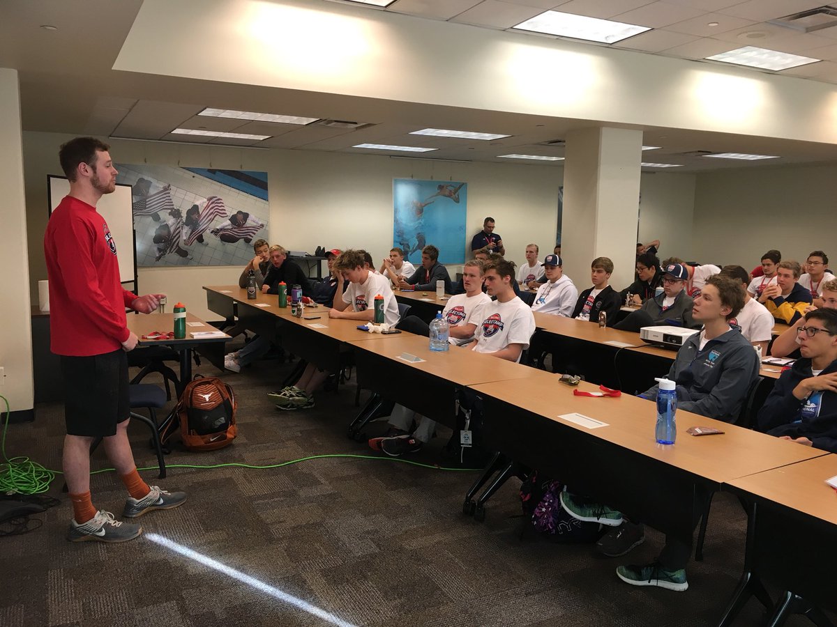 USASwimInsider's tweet photo. Jack Conger has joined us at #NatSelect17! Sharing his journey &amp; personal experience at @USASwimming camps! 🏊🏼😃🥇 https://t.co/6T3VyXZn6R
