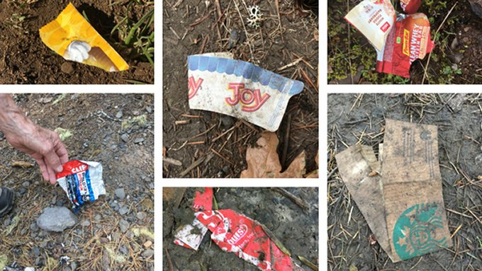 americanrivers's tweet photo. One person’s trash is you’re treasure. Tweet a food wrapper pic with #RiverCleanup and #MakeAPactPackItOut to win! https://t.co/NQnyxRd7I6 https://t.co/RZp4ueKHiH