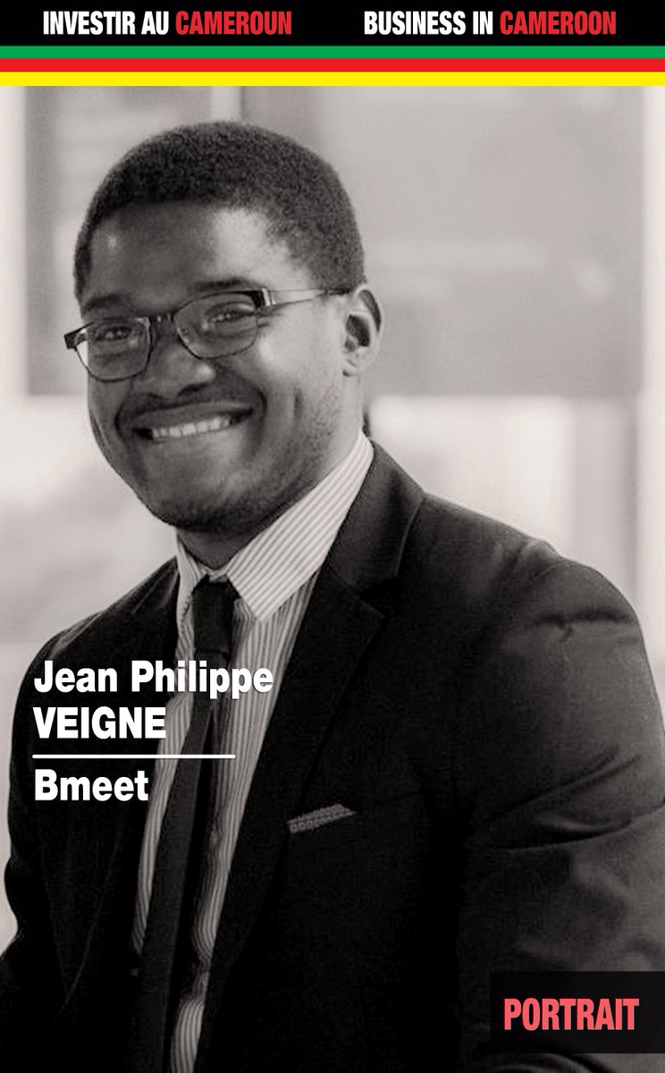 InvestCameroun's tweet photo. En #PortraitIAC de la semaine, @JVeigne , 24 ans, Co-founder de @RS_BMEET un réseau professionnel dédié aux entrepr..https://t.co/Hkbpkyhsym https://t.co/x1e9oftCT4