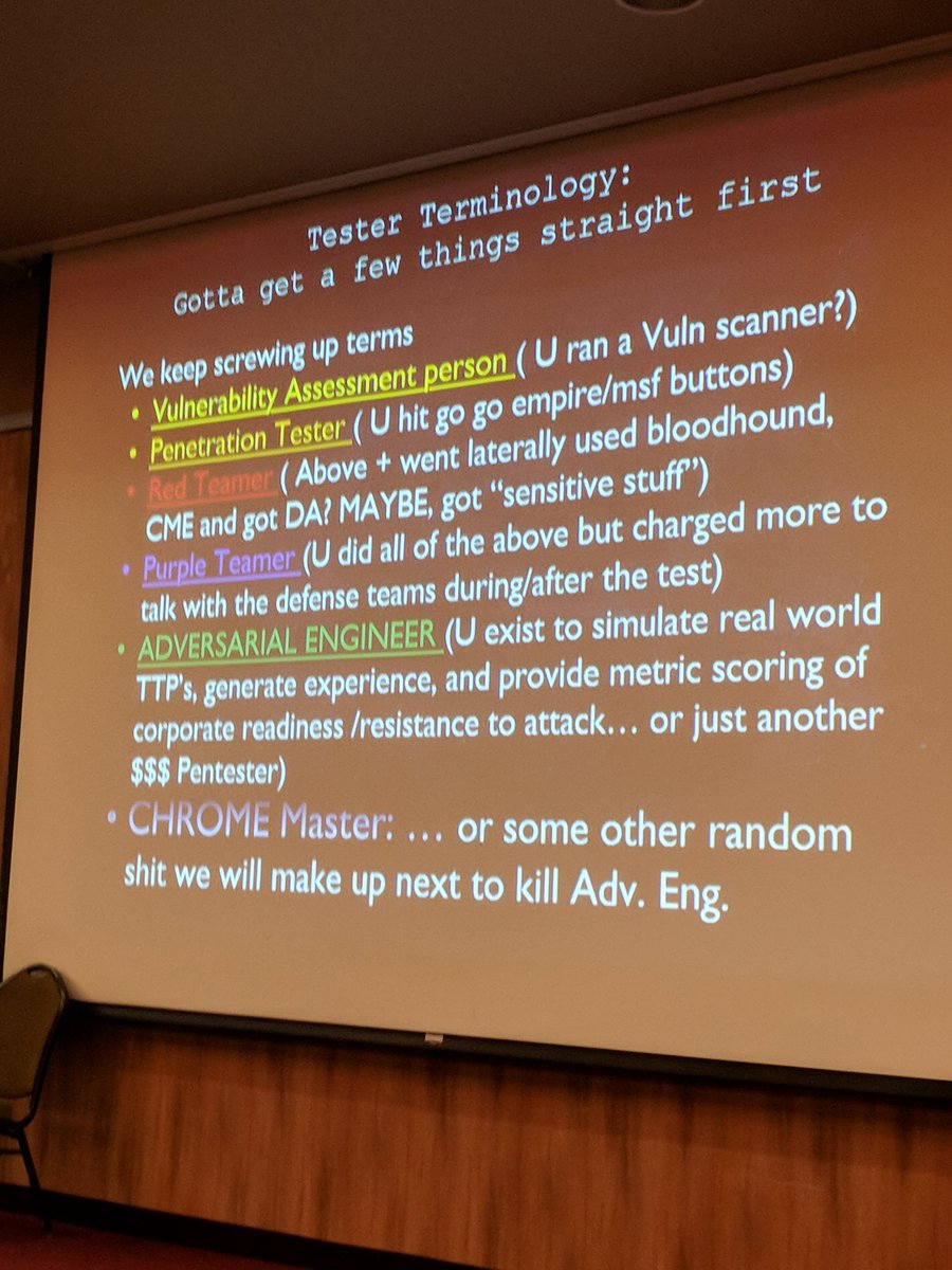 cynic_xer's tweet image. Love this slide. @carnal0wnage   @WWHackinFest