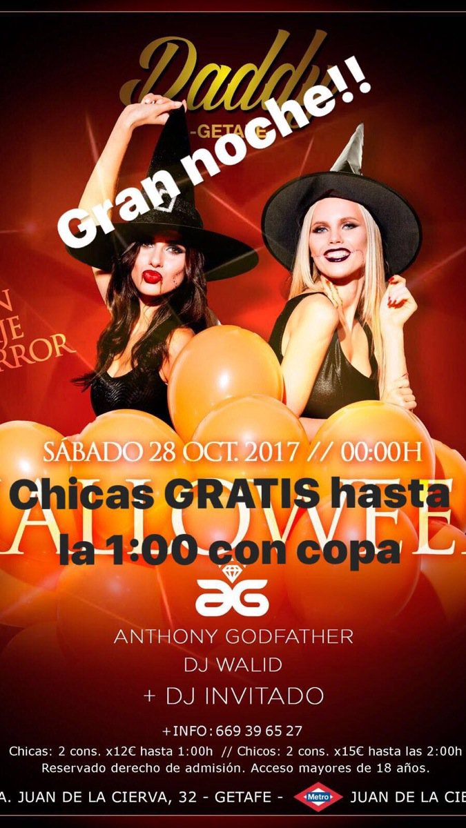 JetafeFABRIK's tweet photo. Hoy puede ser tu GRAN NOCHE!
En #DaddyGetafe https://t.co/z8pZOKiCNd