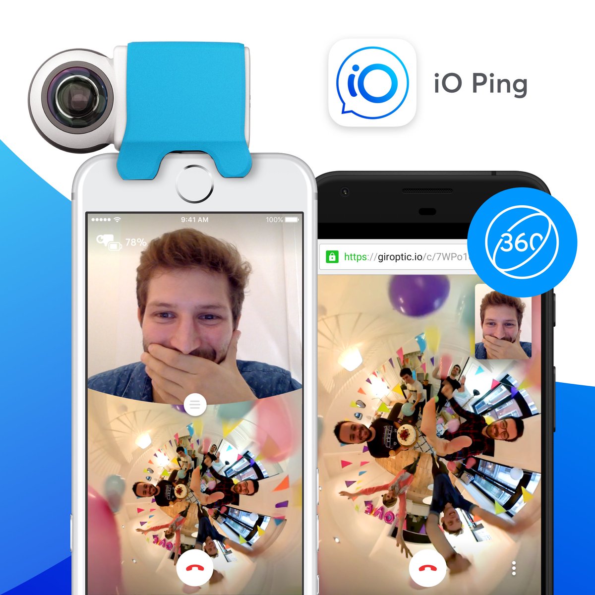 Giroptic's tweet photo. Calling your family & friends has never been so immersive with iO Ping.❤️
https://t.co/krJaUq69lN #360camera #GiropticIO https://t.co/bWefib4Whe