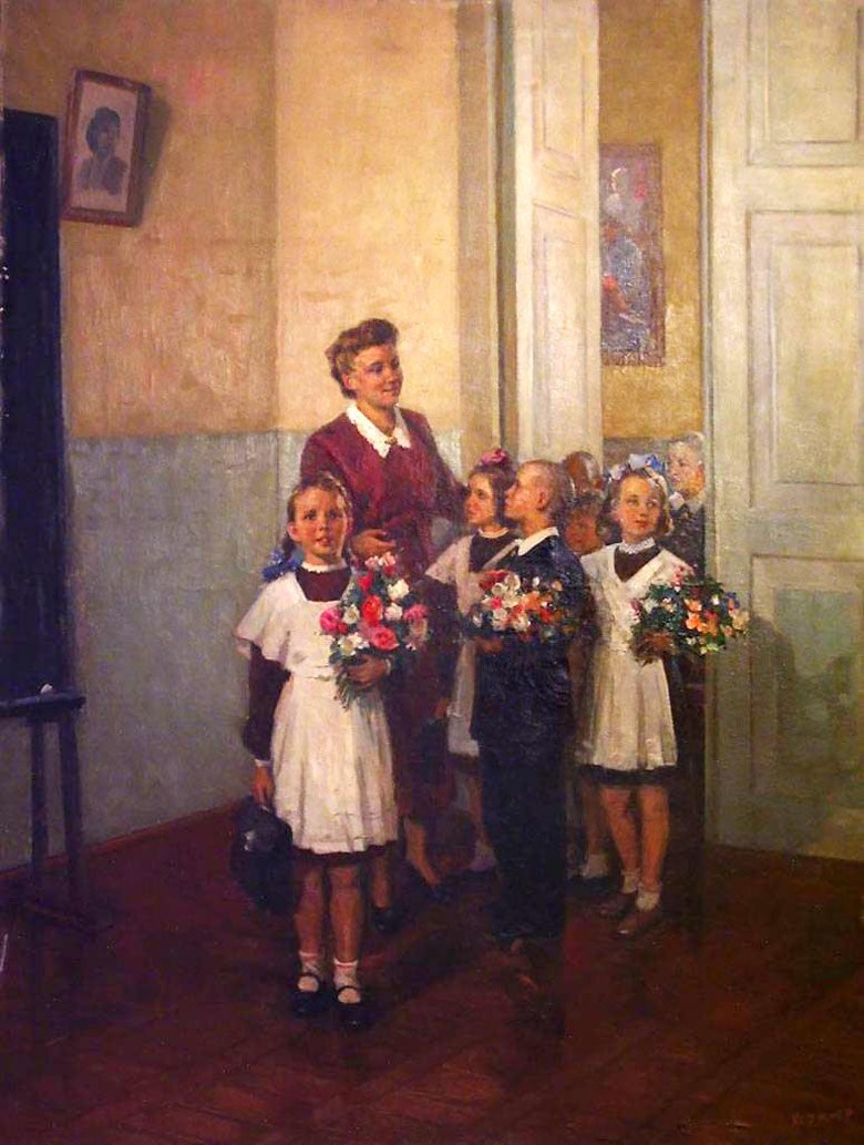 Урок изо, школьные картинки советские