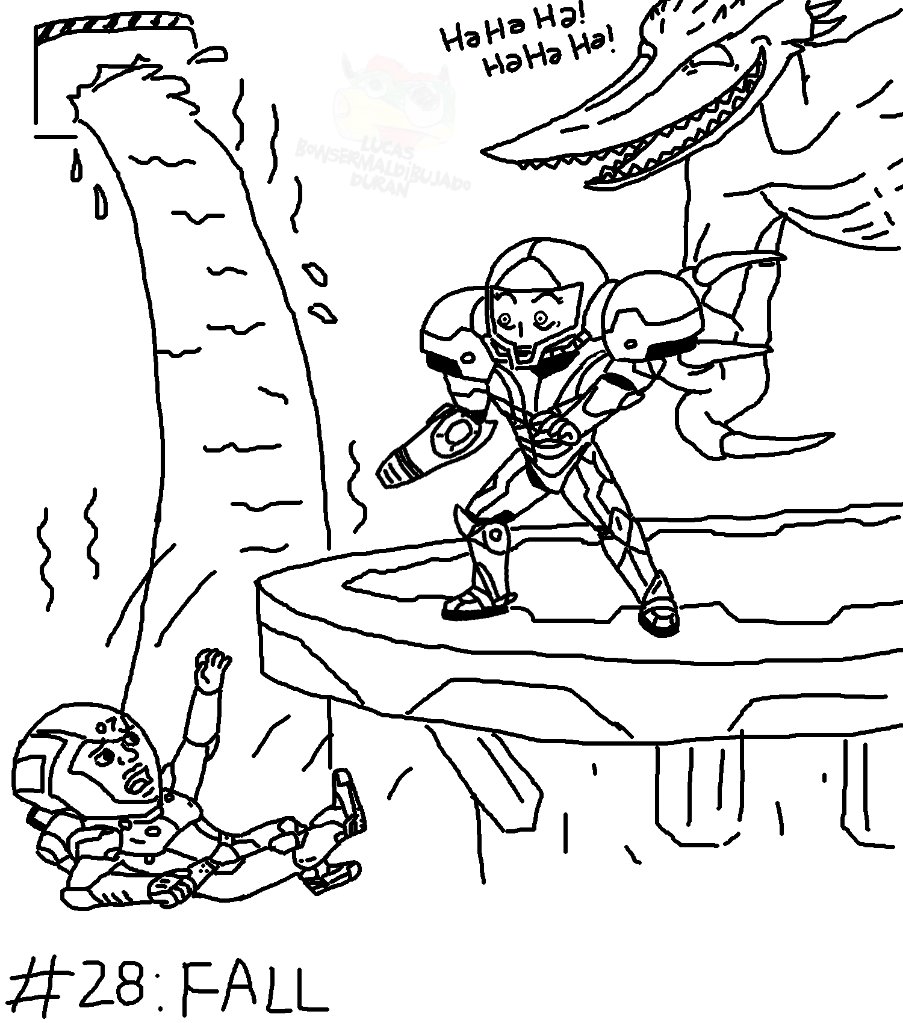 LucasDuran95's tweet photo. Low Budget Inktober: MSPaint ver #Inktober2017 #Inktober #MSPaintober #MSPaintober2017 #Fall #Metroid #Samus #MetroidOtherM #Ridley #AnthonyHiggs #Pyrosphere #OperationSamusReturns https://t.co/B4PeMewqcM