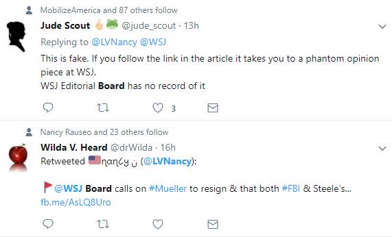 MontyBoa99's tweet photo. @renato_mariotti Gorkie claims to be a PhD in Information Warfare, but the #hoax he retweeted goes to a non-WSJ article inserted by a 3rd party.
#WhatADufus https://t.co/FcQ2oxQeJk