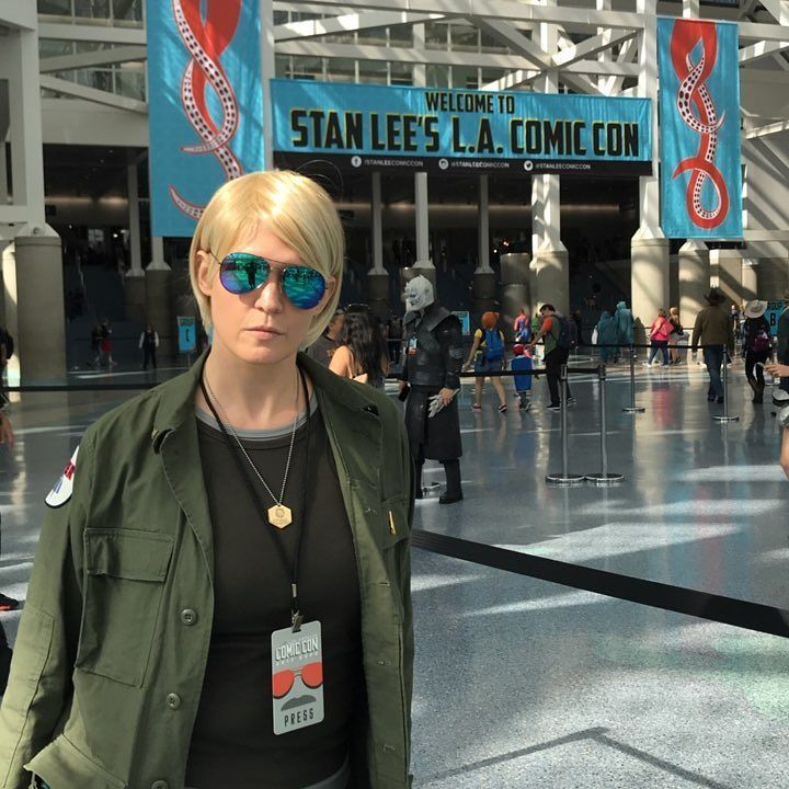 LuZoProductions's tweet photo. Starbuck is here at #lacc come find us and ask what really happened to her on Earth! .
.
.
#stanleescomiccon #luzo… https://t.co/TOFjhy3asx https://t.co/bHs3Q1rHvx