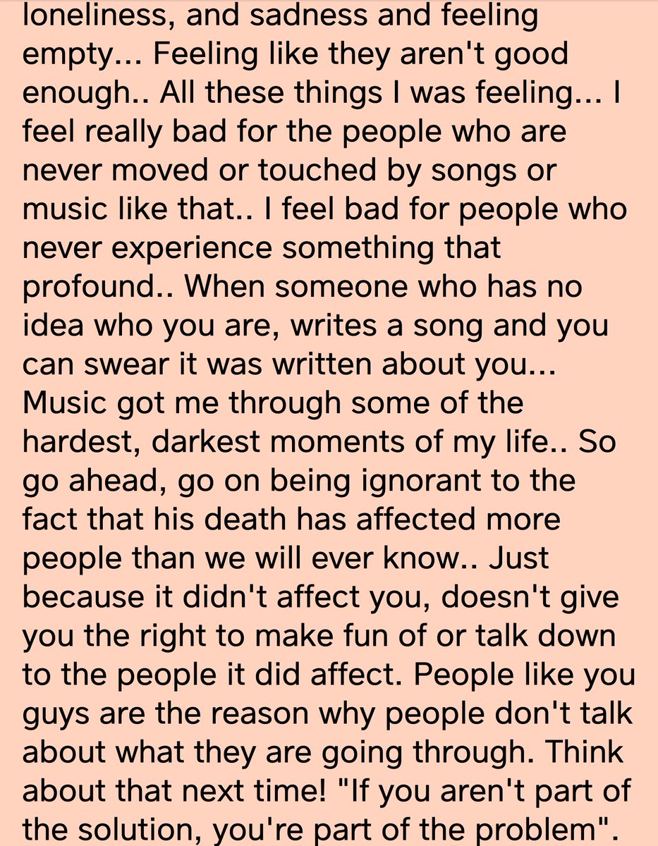 CMPastrano602's tweet image. This is dedicated to the a-holes that said Chester's death affected no one but his wife and kids.. (This was my response) #MakeChesterProud