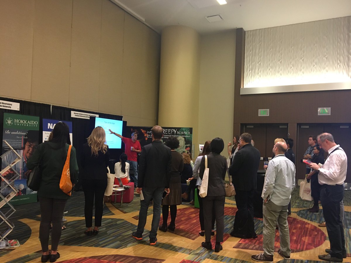 brianlinworks's tweet photo. Quite a crowd gathered to hear about Japan’s #creepyscience at #WCSJ2017 from @OISTedu. Don’t miss the redux at 130pm! https://t.co/1AuyxAp75o