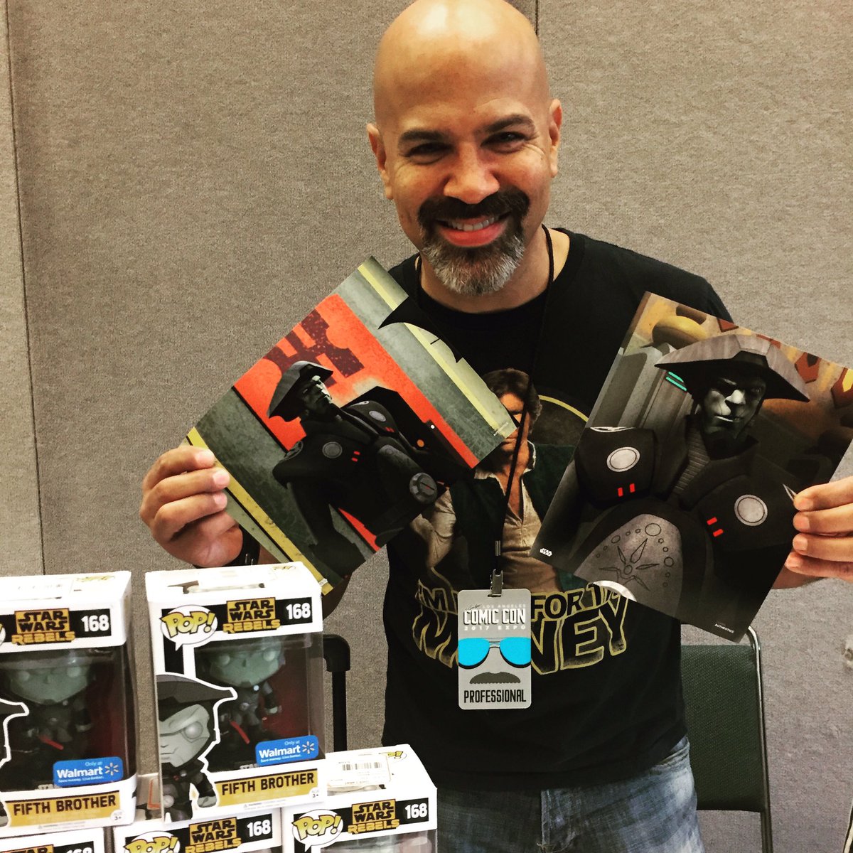 EKComics's tweet photo. Come meet @PhilAnthonyRod the Fifth Brother, in the @StanLeeComicCon Game Room! #StarWars #LAComicCon2017 #Rebels https://t.co/zcsEoufaAW