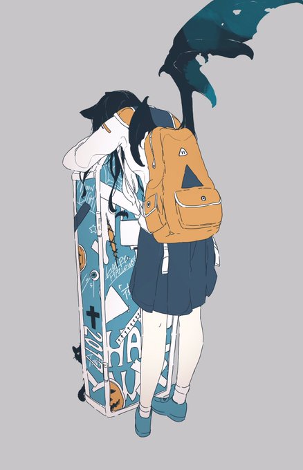 「backpack white shirt」 illustration images(Oldest)