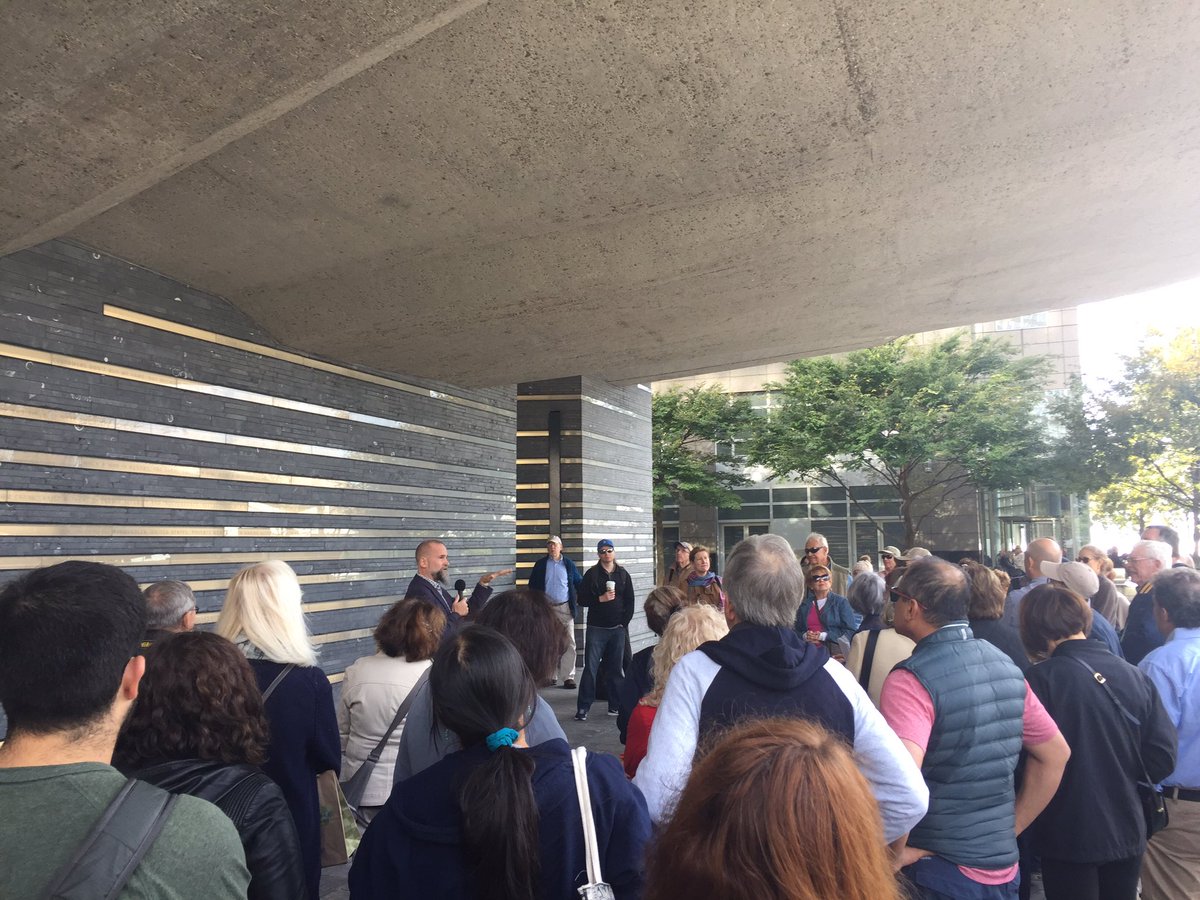 bpca_ny's tweet photo. Packed house for our free Irish Hunger Memorial public art tour here in #BatteryParkCity. @BPCParks #BPCPlaces #BPCArt #WestofWest https://t.co/Fgu65I6kFY