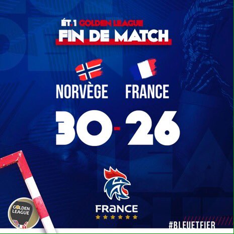 HandCo_'s tweet image. La France s'incline face à une solide équipe de Norvège ! Prochain match contre le Danemark !