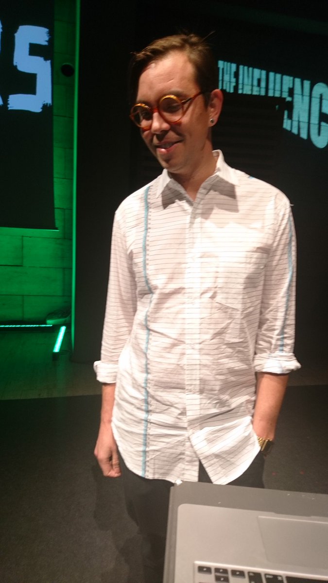 GIFmodel's tweet photo. The last speaker of @the_influencers on stage. Wearing #WebmasterSummer! https://t.co/5mLywigCEl