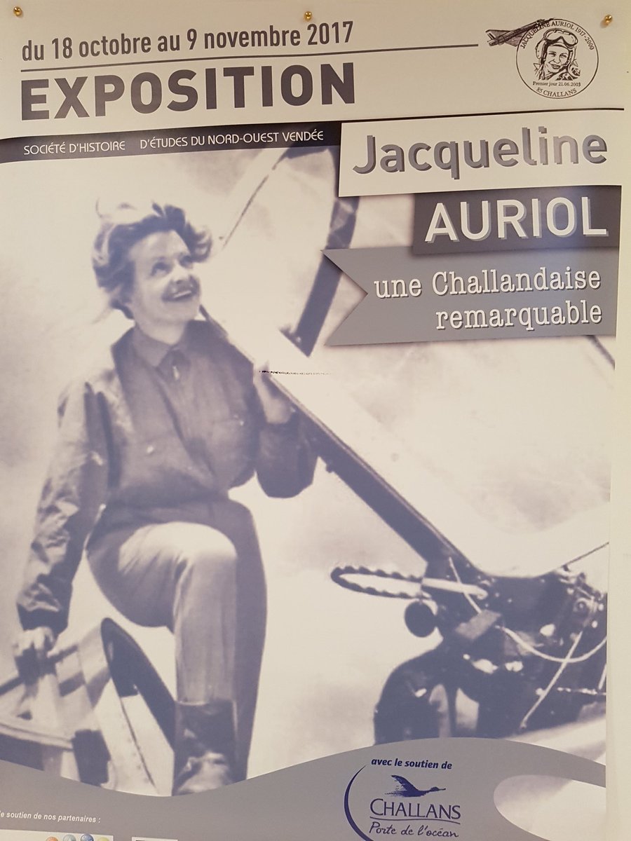 a_leboeuf's tweet photo. Vernissage de l'exposition consacrée à la Vendéenne Jacqueline Auriol à @VilledeChallans #SociétédHistoire #aéronautique #culture https://t.co/cOTBH20HJF