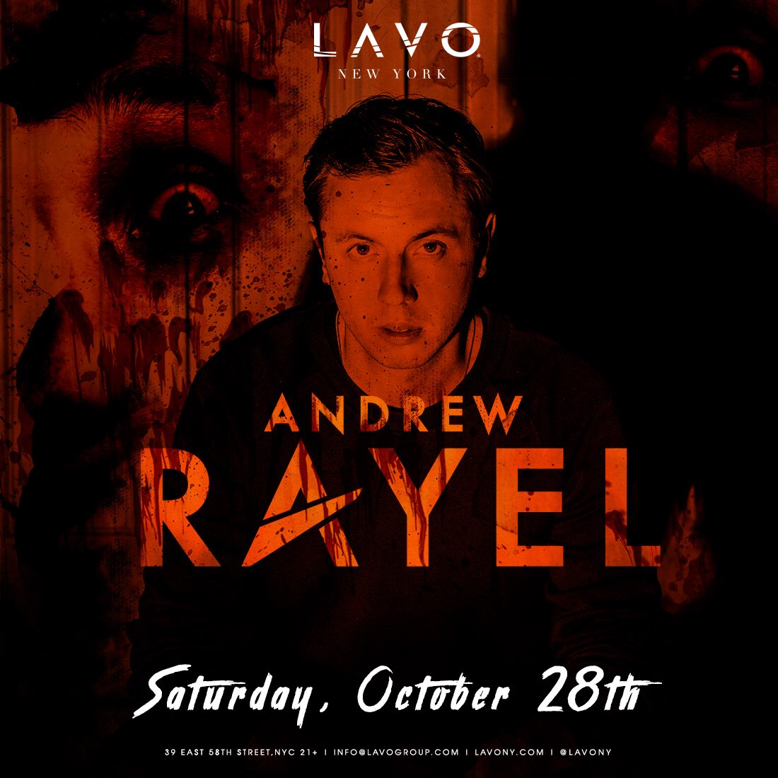 HalloWeen madness tonight in NYC @LavoNY , few ticks remaining!! lavony.com/andrewrayel https://t.co/nOKJqjuY65