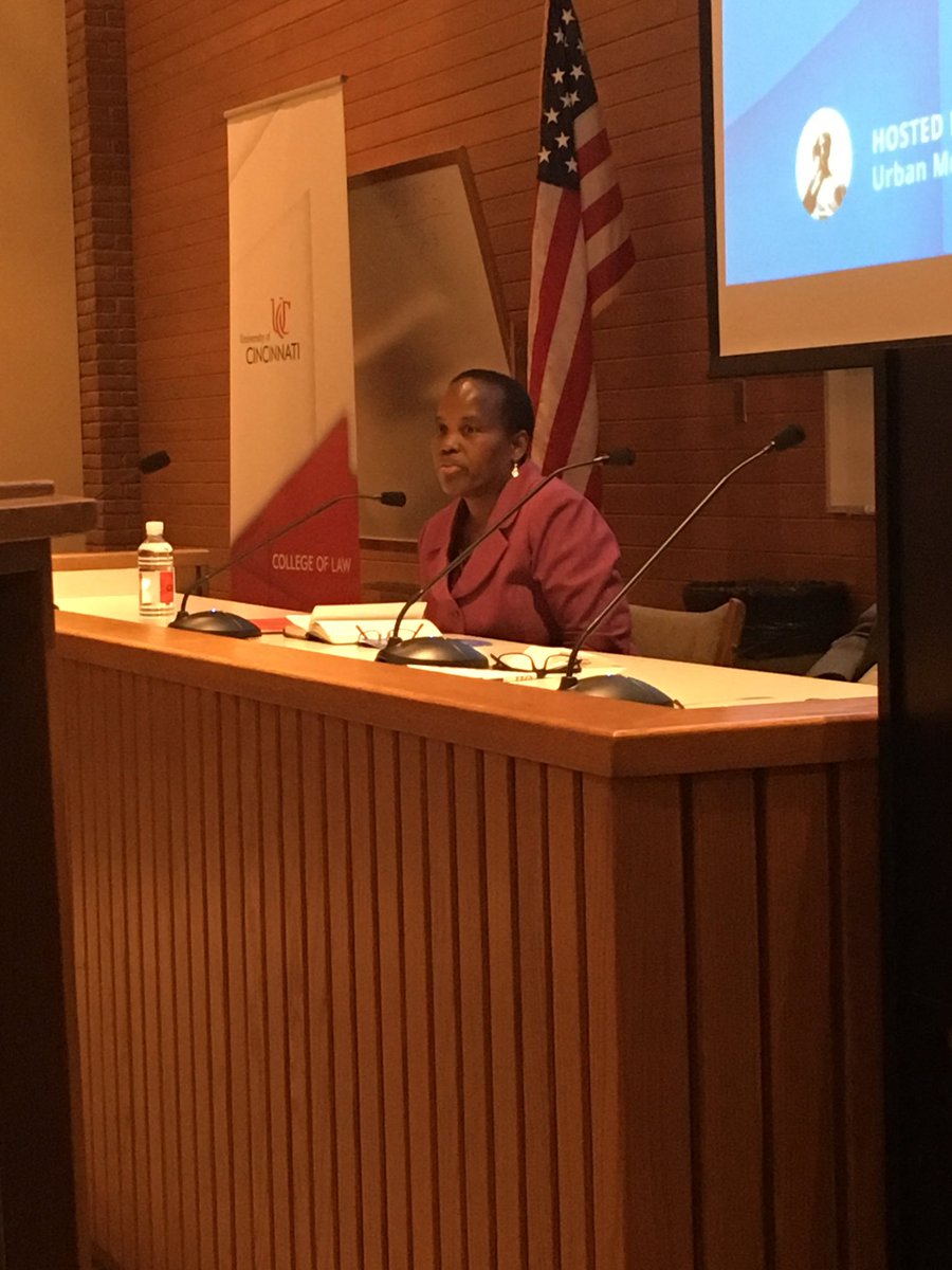 UCincinnatiLaw's tweet photo. "I was not a writer, an activist, or really involved with human rights before I met Nigel." -the Honorable Unity Dow @UCUrbanMorgan https://t.co/ppzBMEQ4Pw