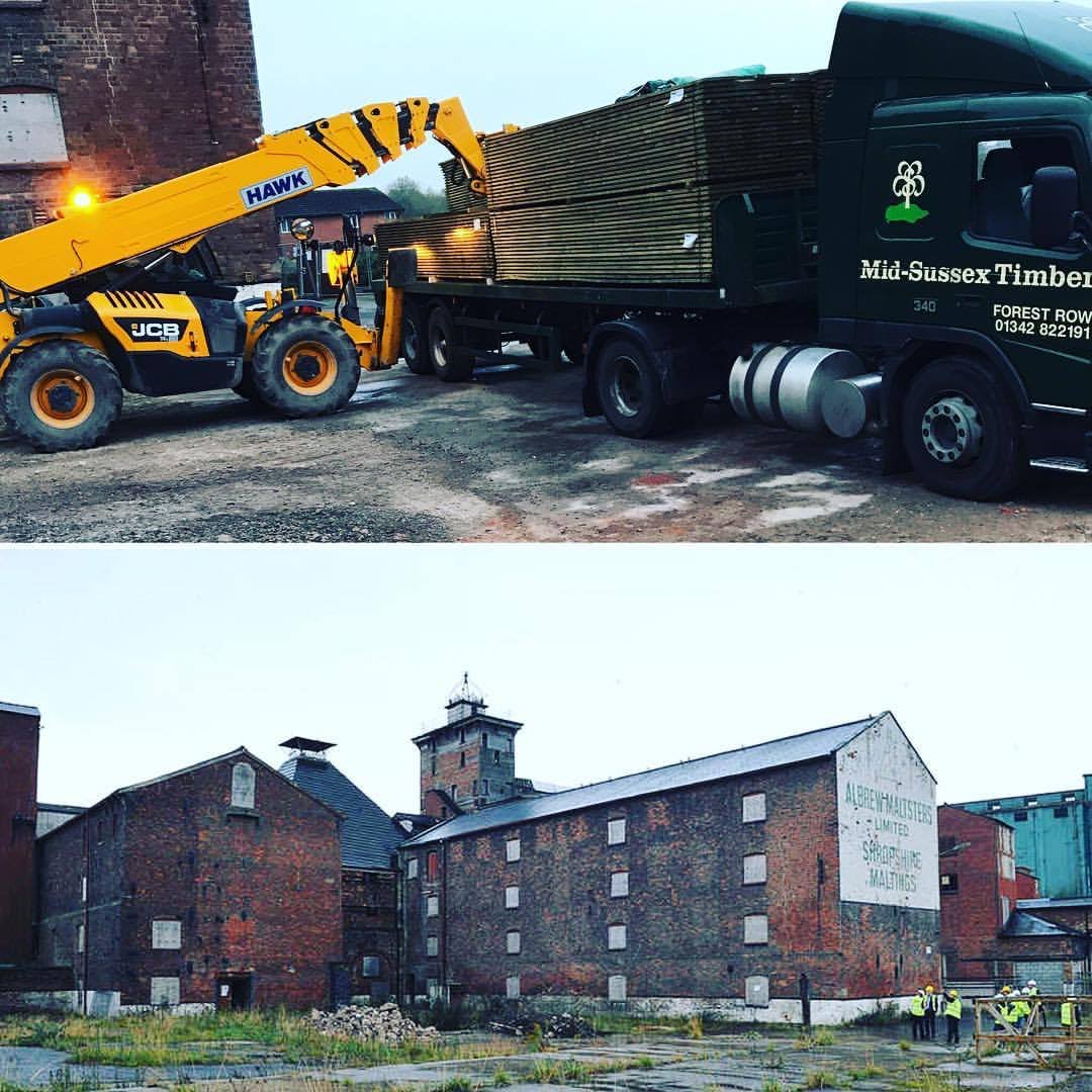 midsussextimber's tweet photo. Full load of 25x175 Sarking Board delivered to Ditherington Flax Mill in Shrewsbury #sarkingboard  #timbermerchant #buildingmerchant #MST https://t.co/zvvH8JqOUW
