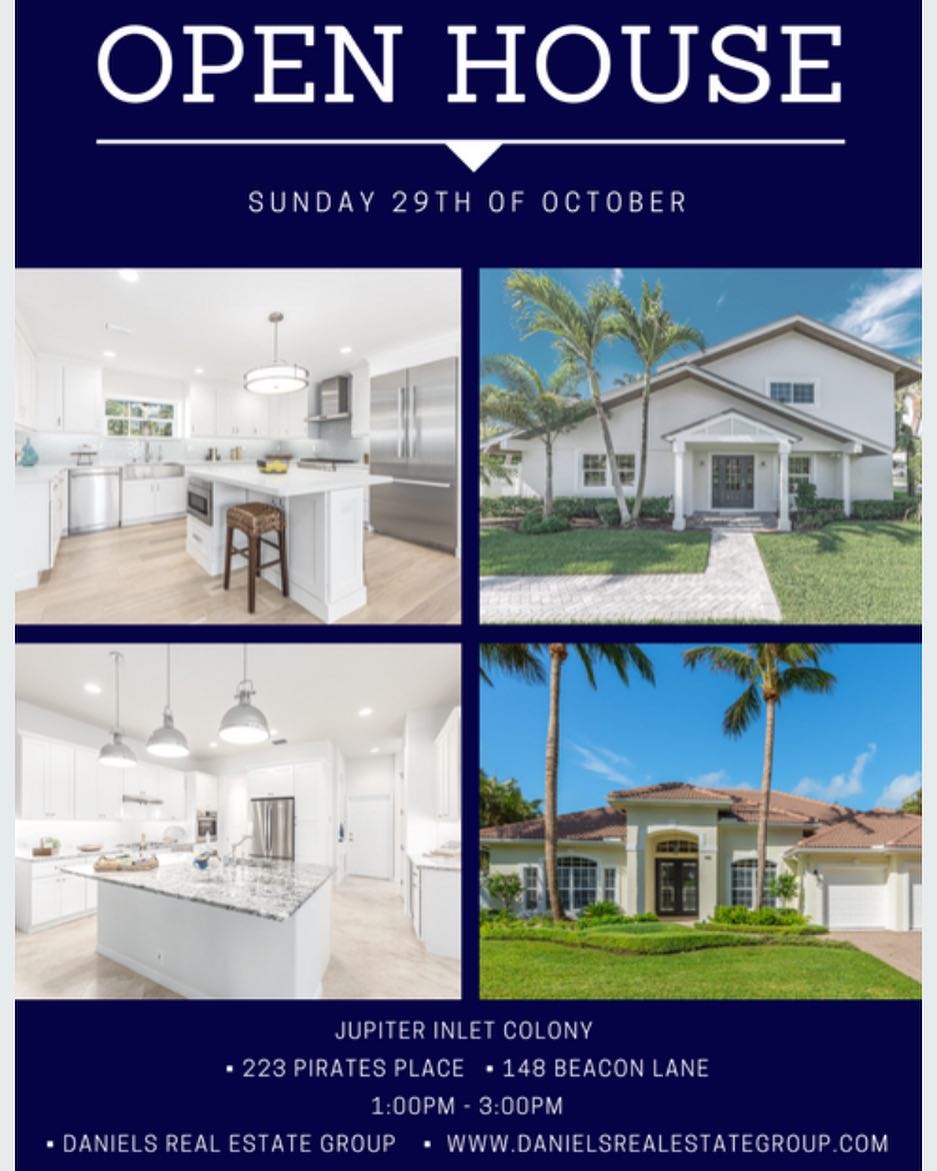 Daniels_Realtor's tweet photo. 🏡 🎈 Stop by our DOUBLE OPEN HOUSE tomorrow from 1 - 3 pm in the highly desired neighborhood of Jupiter Inlet Colony! 🏡 🎈 https://t.co/A18aneKOh7