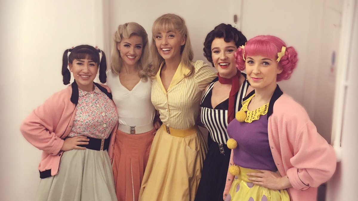 laurenat85's tweet photo. π these ladies SO much!
@GabriellaW_uk & @_AilsaDavidson BOTH got to go on @greasemusical today!
#dressingroom5 #pinkladies #1stcovers https://t.co/Vap3Q0zyFm