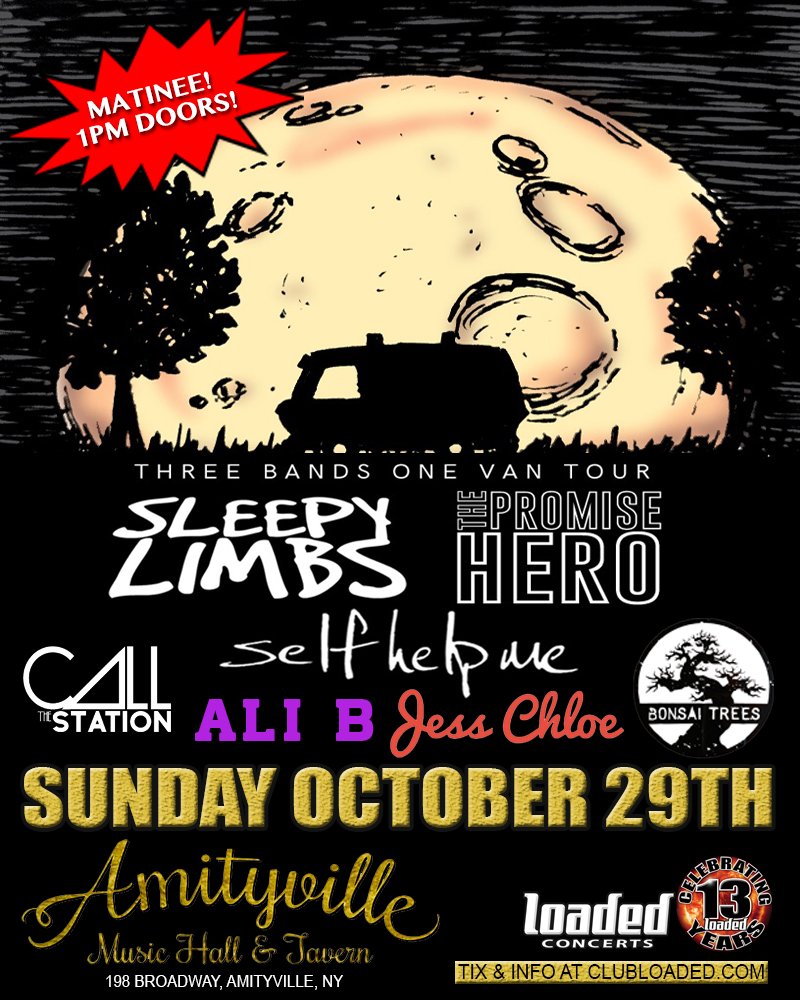 LoadedConcerts's tweet photo. TOMORROW!!!
@ThePromiseHero w/ @SelfHelpMeFan @SleepyLimbsPA.
Doors 1PM - $12 / $14
Tickets on-sale NOW: https://t.co/pnkQtWF862 https://t.co/ZiYbn3rXbD
