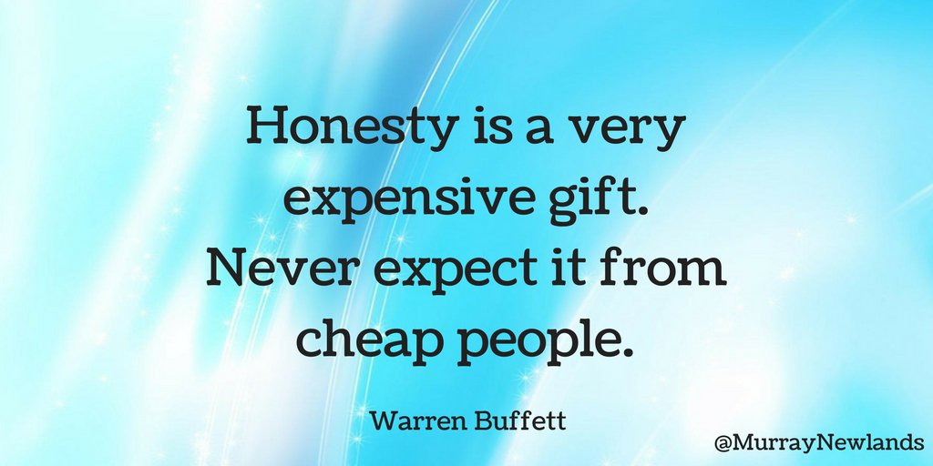 MurrayNewlands's tweet image. Honesty is a very expensive gift. Never expect it from cheap people -- Warren Buffett

#Motivation
#Inspiration