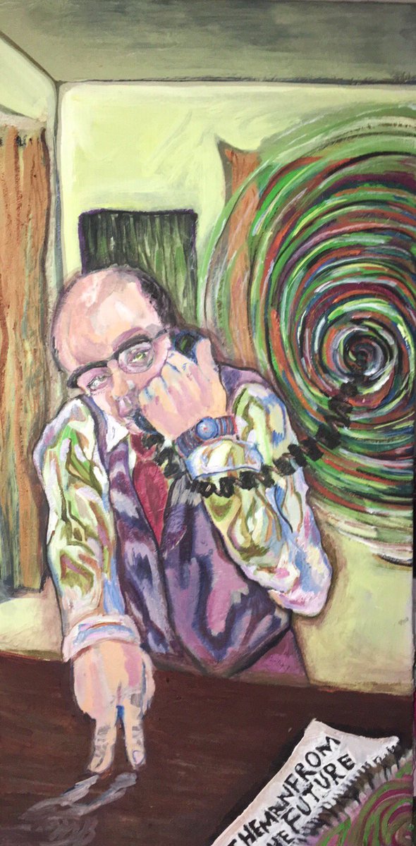 MarleahArt's tweet photo. #finished #commission #painting #art #marleahart #oiloncanvas #manfromthefuture #vortex #artontwitter #commissionedart #colors #portrait https://t.co/9JBXxQCmz5