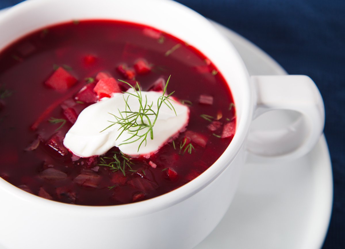 This colorful borsch soup is perfect on a cold day! sansaire.com/signature-reci…