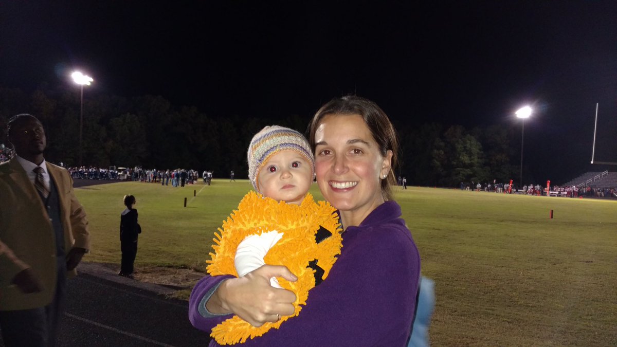MariaDoran12's tweet photo. Her first lcb football game. Go Skyhawks @lcbirdprincipal #BtheU #oneccps https://t.co/jzmq7A3jJp