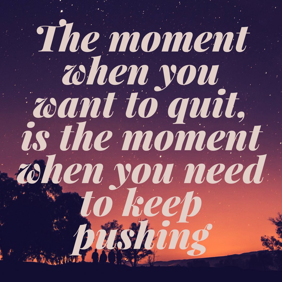 APTacious's tweet photo. Don’t give up too quickly, you never know how close you are to your goals. Keep pushing forward! #timetoapt #aptacious #dontgiveup https://t.co/6cyCB84cZN