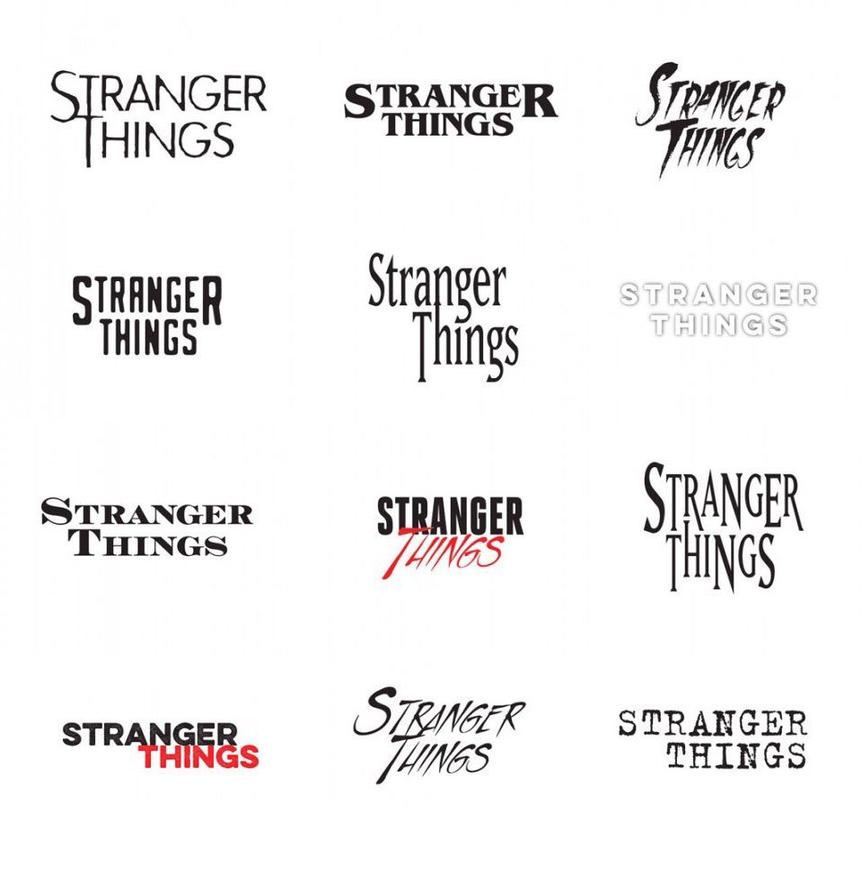 #StrangersThings2 #StrangersThings Estas son pruebas de logos para la serie, previas a la imagen definitiva. Imagina Forces, y J. Boghosian.
