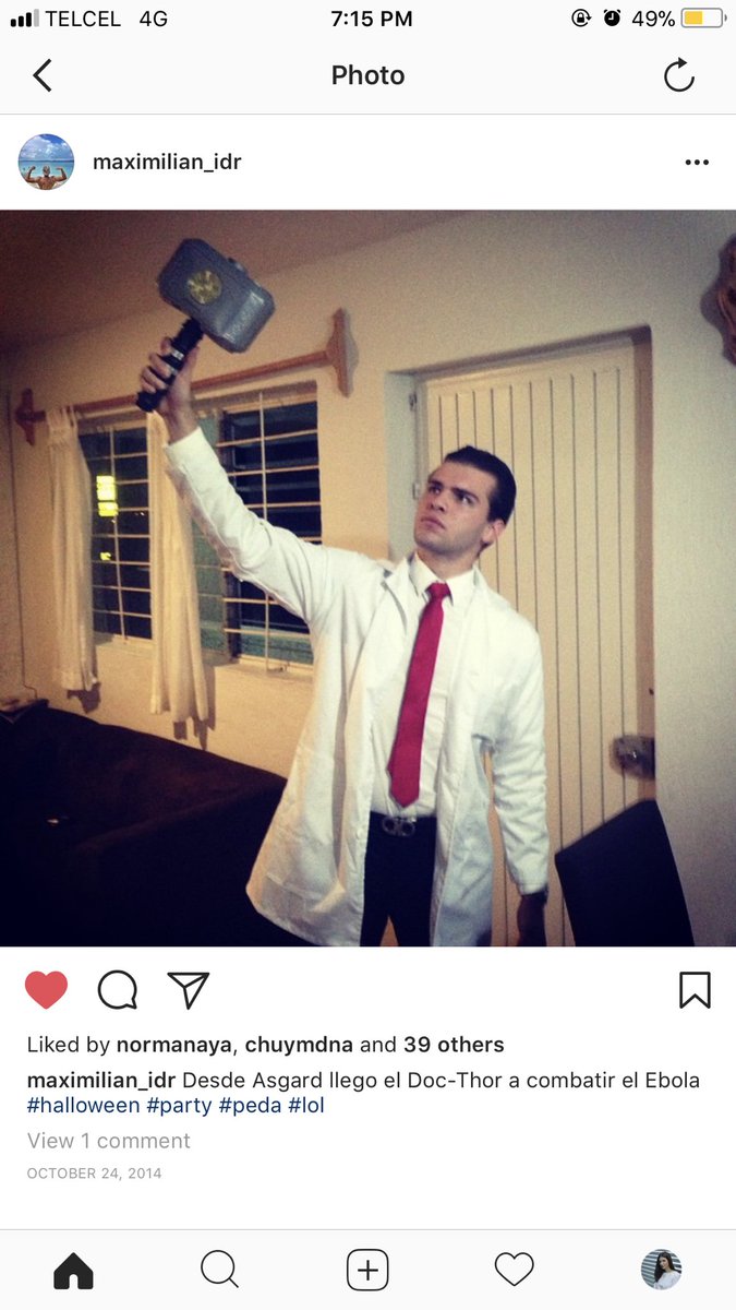 mariannaisa_'s tweet photo. Mi hermano lleva desde el 2014 disfrazándose de algo que termine en “thor” y después del de este año ya no me lo puedo tomar en serio https://t.co/fx4MOD7Cb2