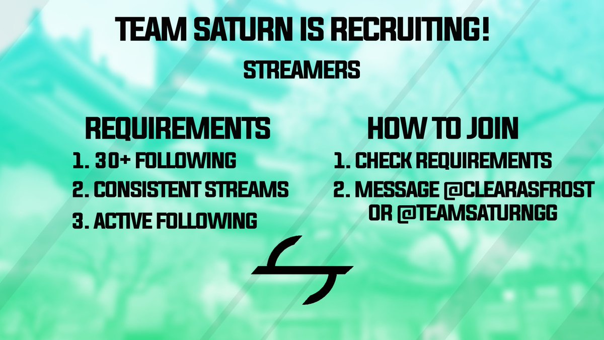 ClearAsFrost's tweet photo. Are you looking for a team? @TeamSaturnGG @ClearAsFrost 

@FlyRts @NightRTs @FindMeAClan @FindMeClan @HyperRTs @Bear_Retweets https://t.co/BIZEkVQnsR